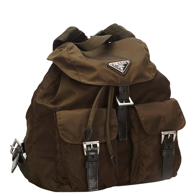 

Prada Brown Nylon Drawstring Backpack