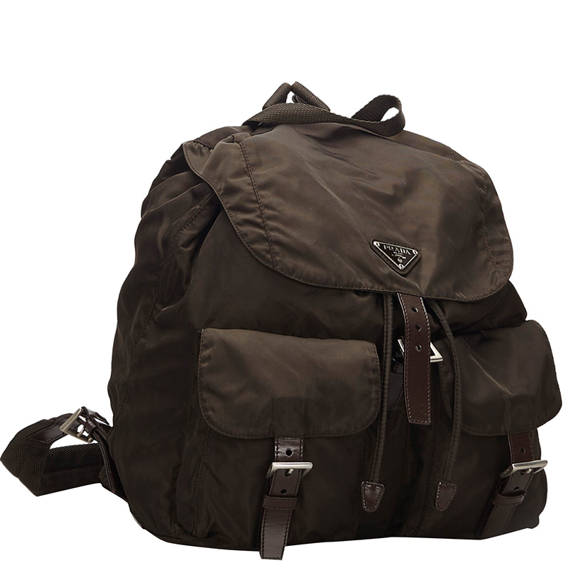 

Prada Brown Nylon Drawstring Backpack
