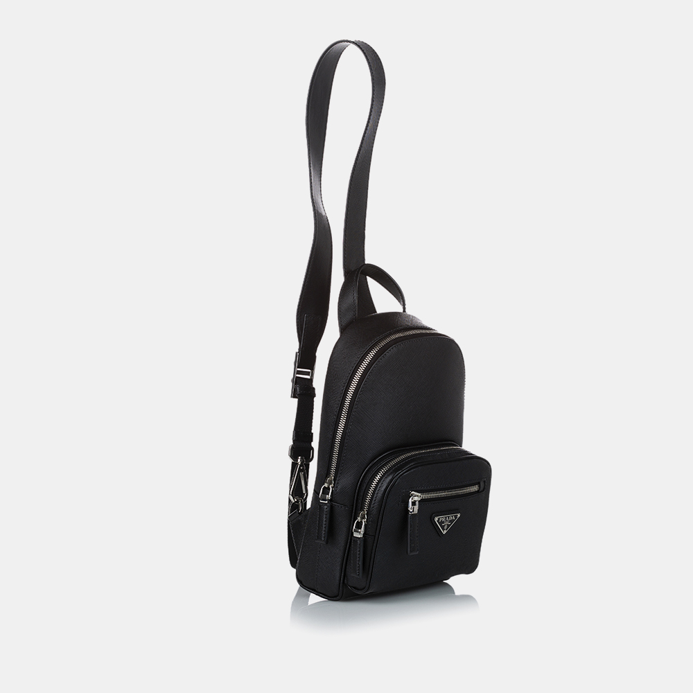 

Prada Black Saffiano Backpack