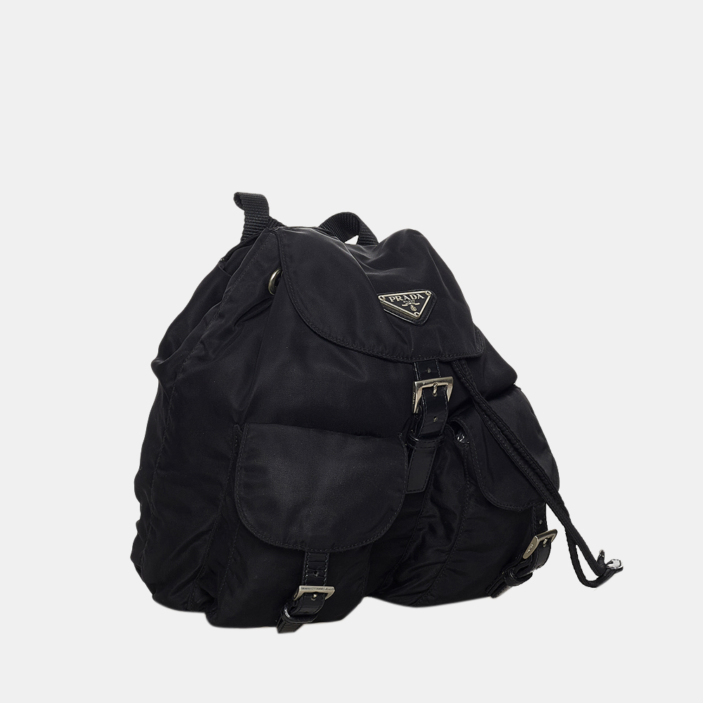 

Prada Black Tessuto Drawstring Backpack