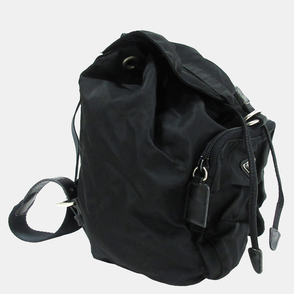 

Prada Black Tessuto Drawstring Backpack