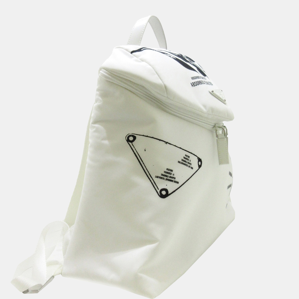 

Prada Black/White Signaux Tessuto Backpack