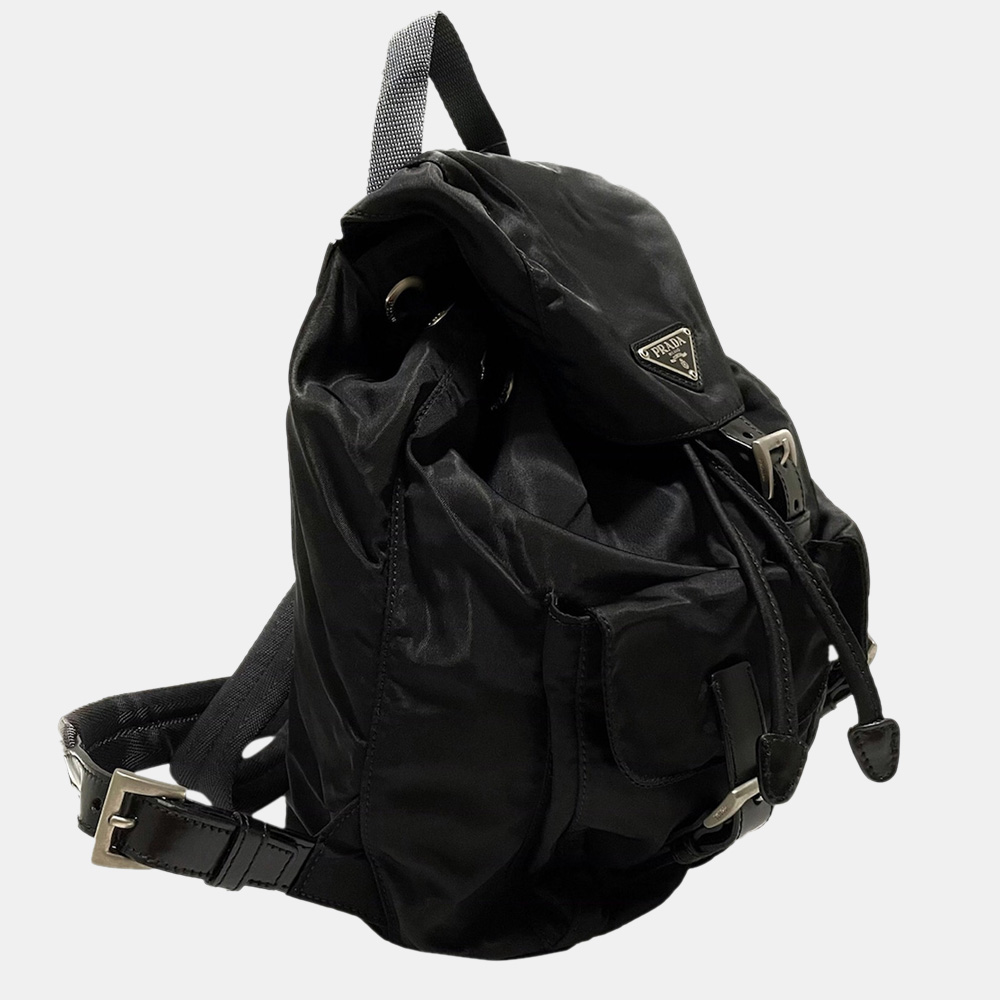 

Prada Black Tessuto Drawstring Backpack