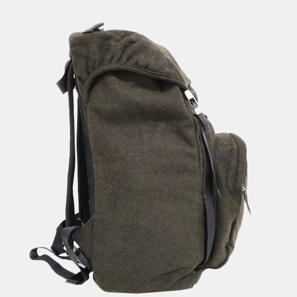 

Prada Black/Grey Wool Drawstring Backpack