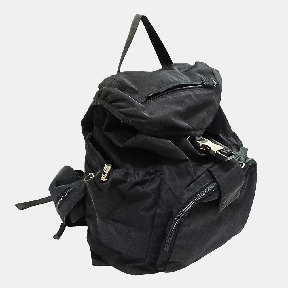 

Prada Black Tessuto Drawstring Backpack