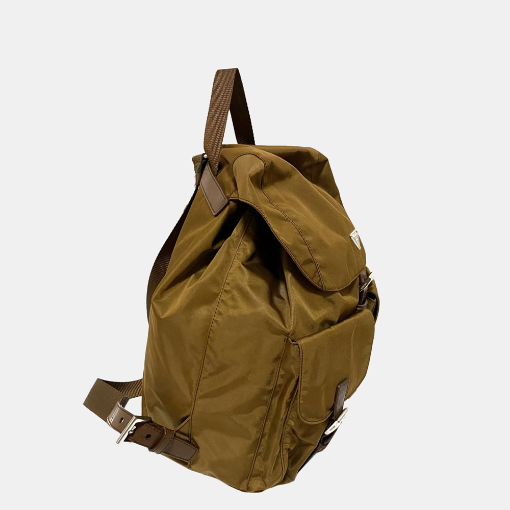 

Prada Brown Tessuto Drawstring Backpack