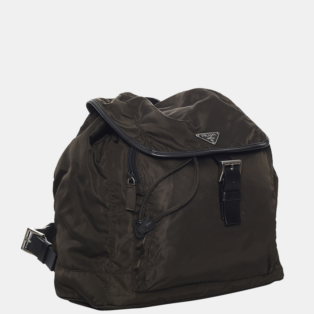 

Prada Brown Tessuto Drawstring Backpack