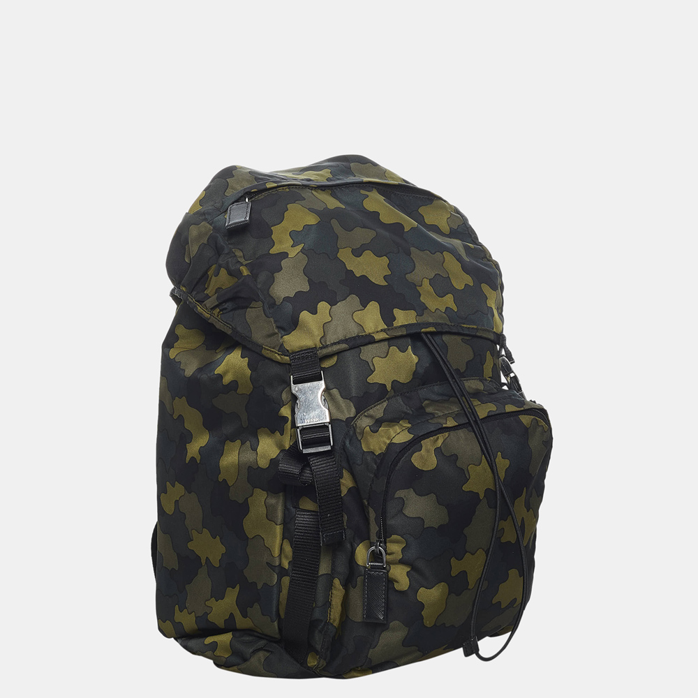 

Prada Green/Multi Color Tessuto Camouflage Backpack