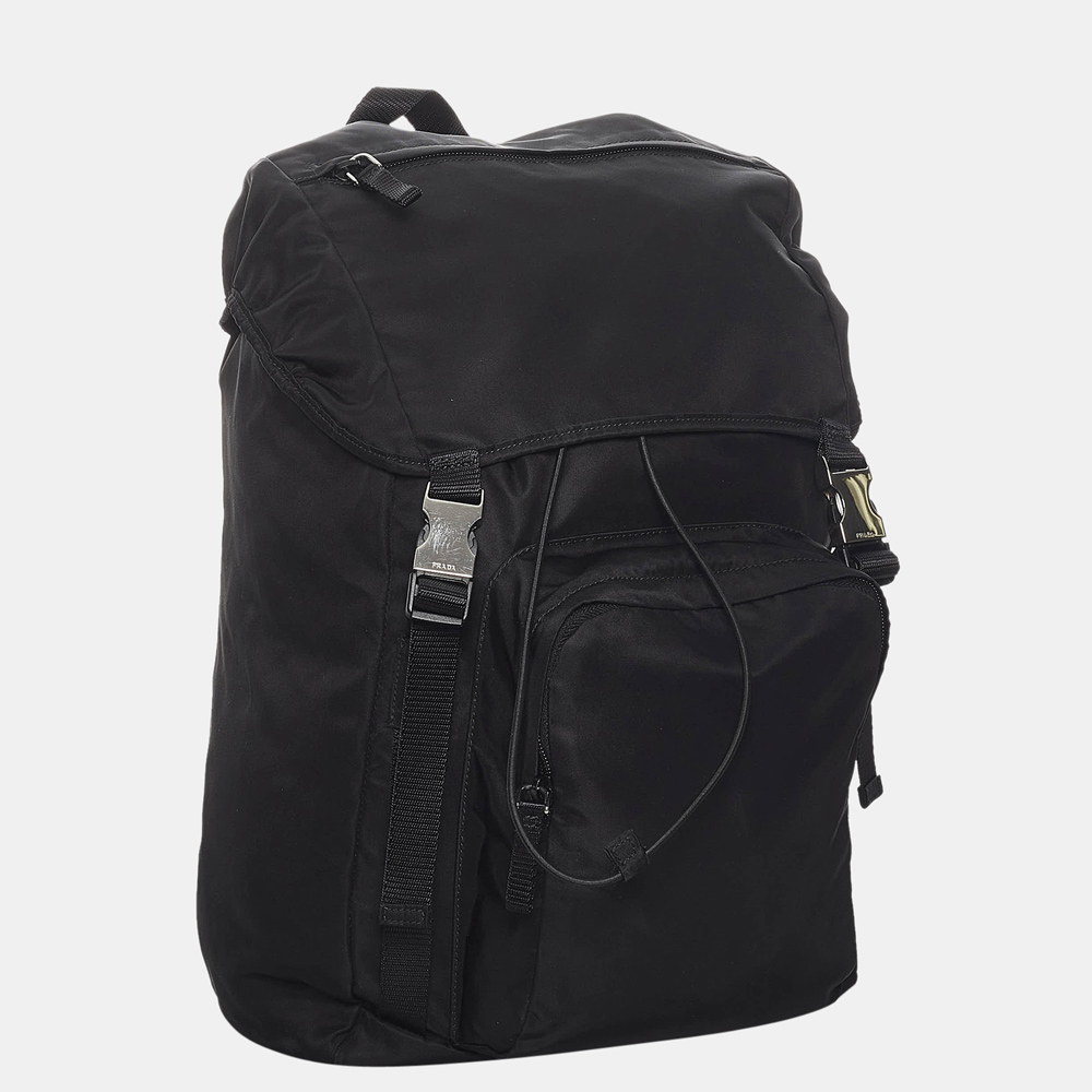 

Prada Black Tessuto Drawstring Backpack