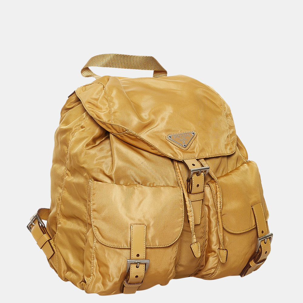 

Prada Beige/Brown Tessuto Drawstring Backpack
