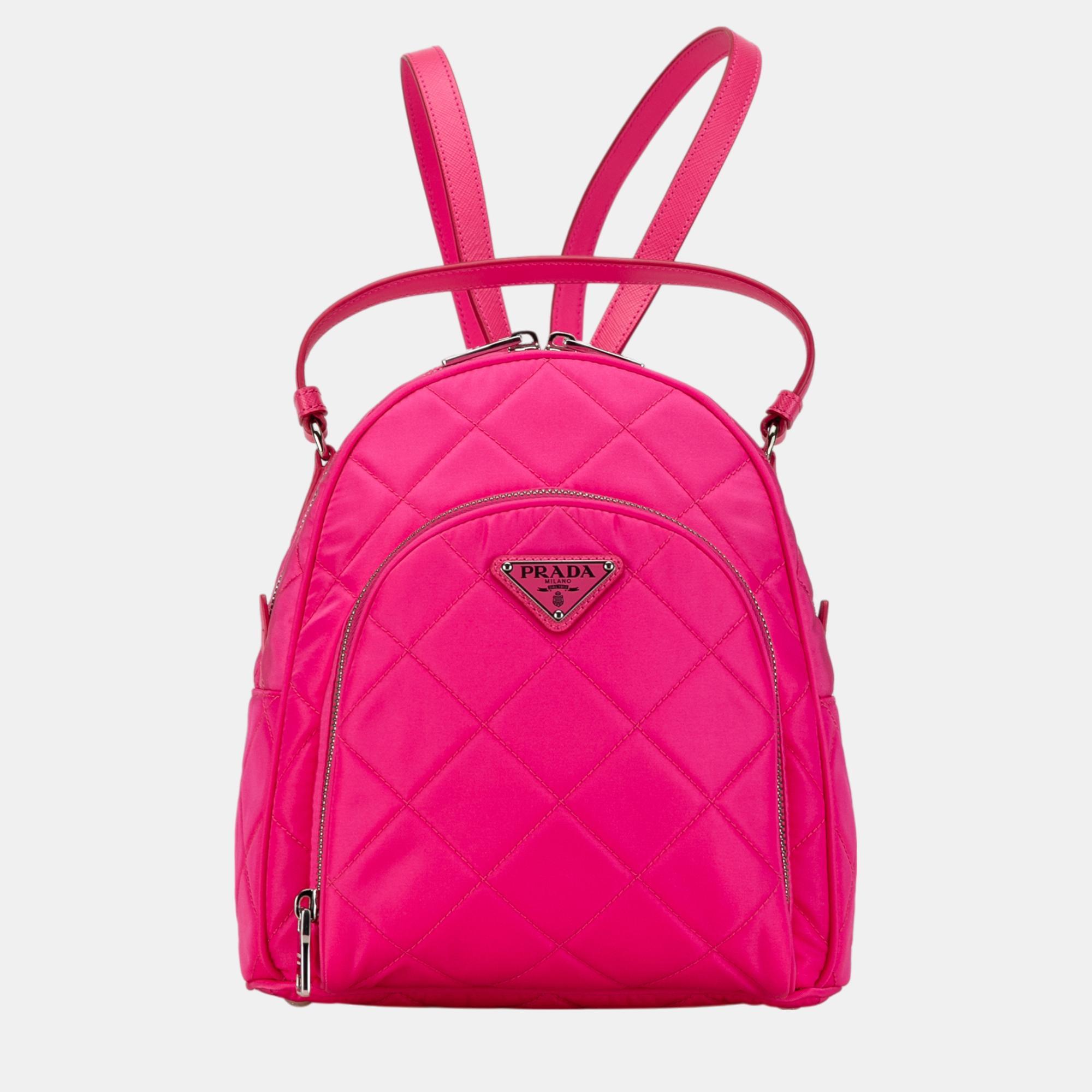 

Prada Pink Tessuto Impuntu Backpack