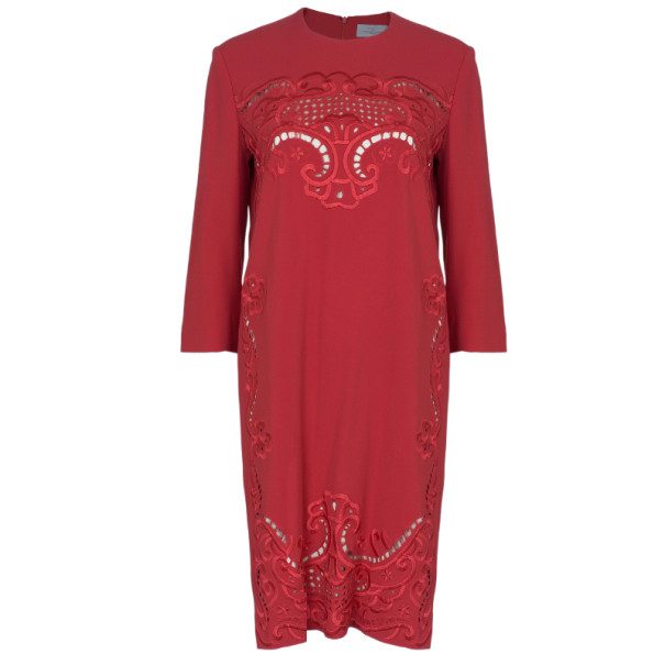 Preen By Thornton Bregazzi Ember Red Cutout Shift Dress M