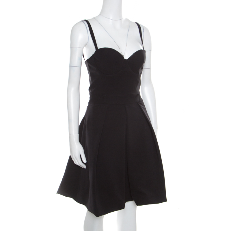 

Preen by Thornton Bregazzi Black Pleated Corset Ted Felini Dress