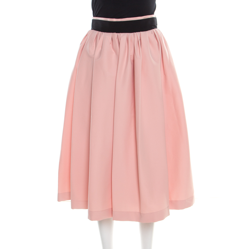 Preen by Thornton Bregazzi Salmon Pink Pleated Everly Skirt M
