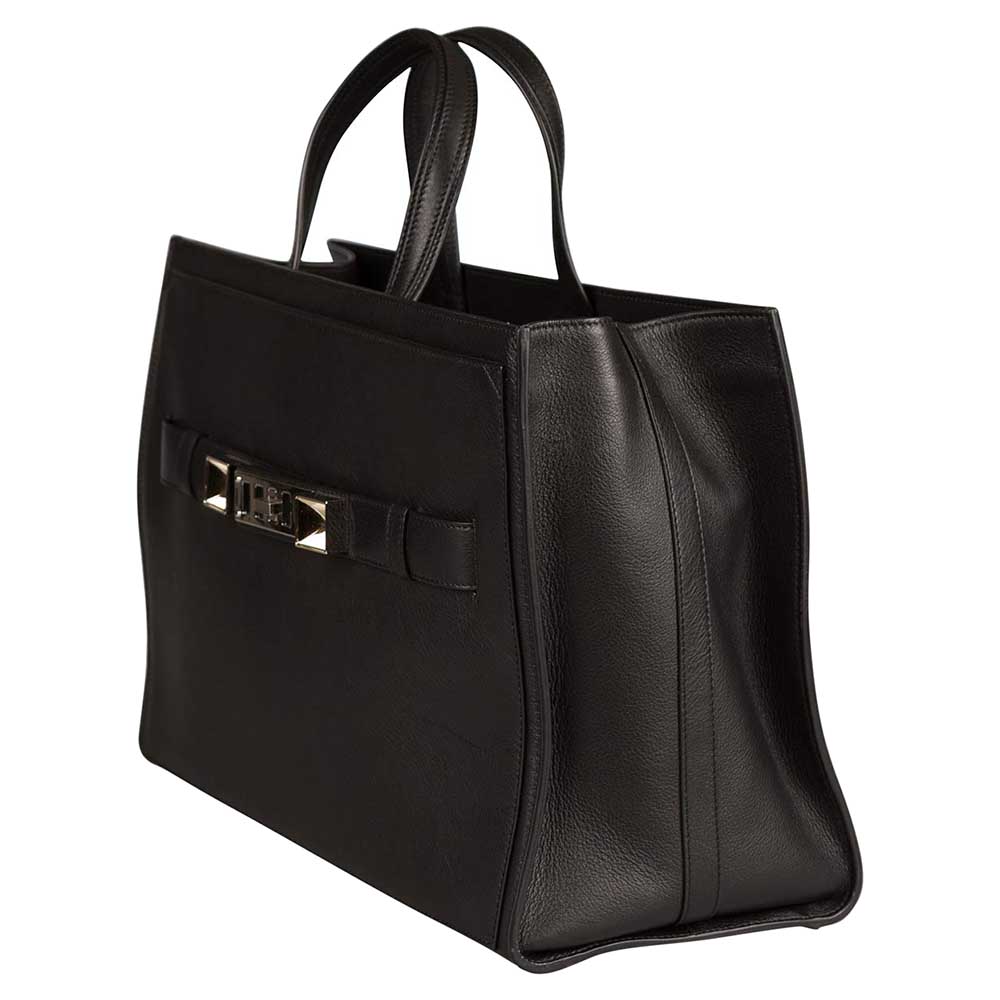 

Proenza Schouler Black Leather Large PSII Wide Tote