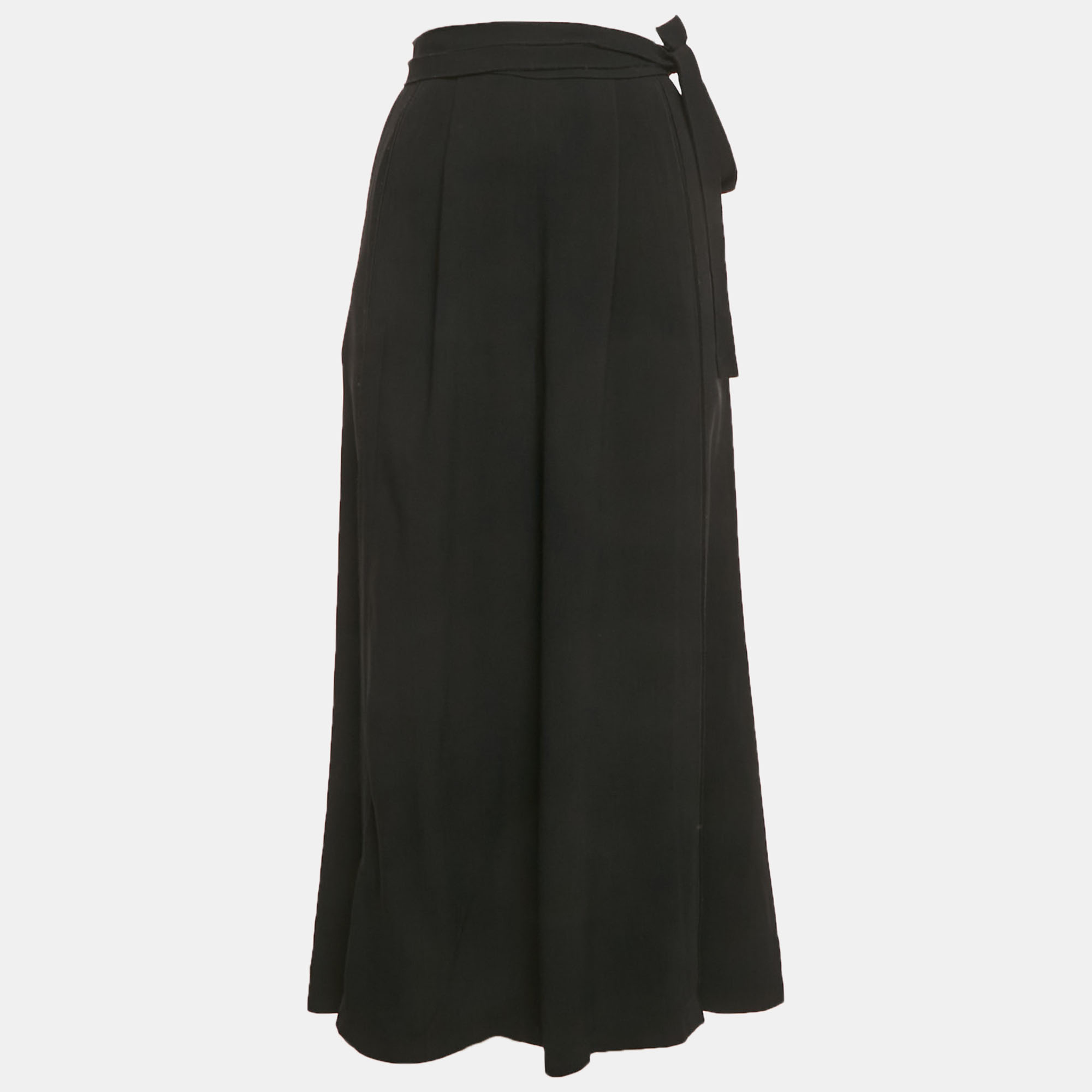 

Proenza Schouler Black Crepe Wide Leg Trousers S