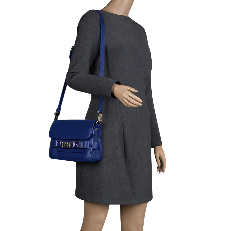 

Proenza Schouler Blue Leather Mini Classic PS11 Shoulder Bag