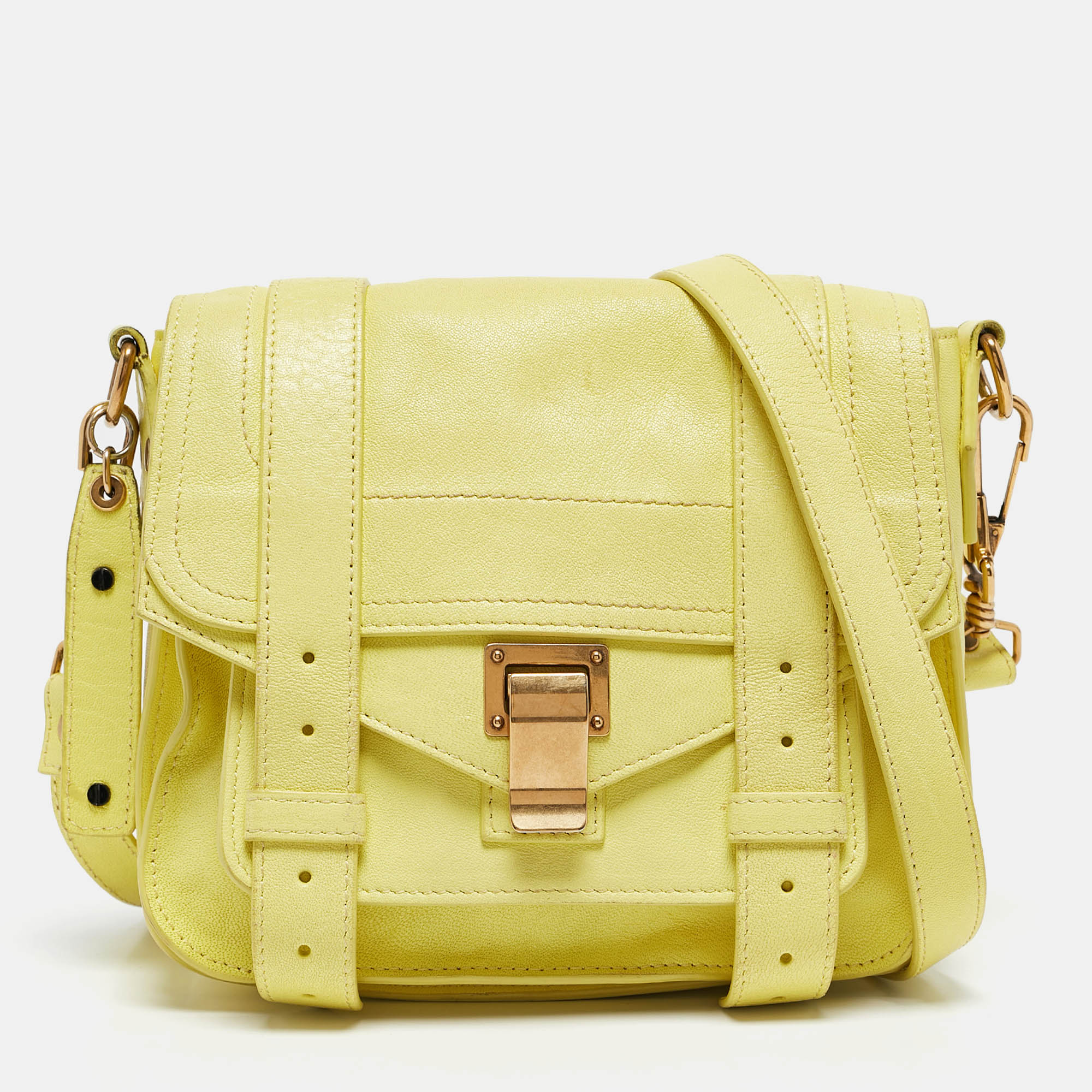 

Proenza Schouler Yellow Leather Mini PS1 Crossbody Bag