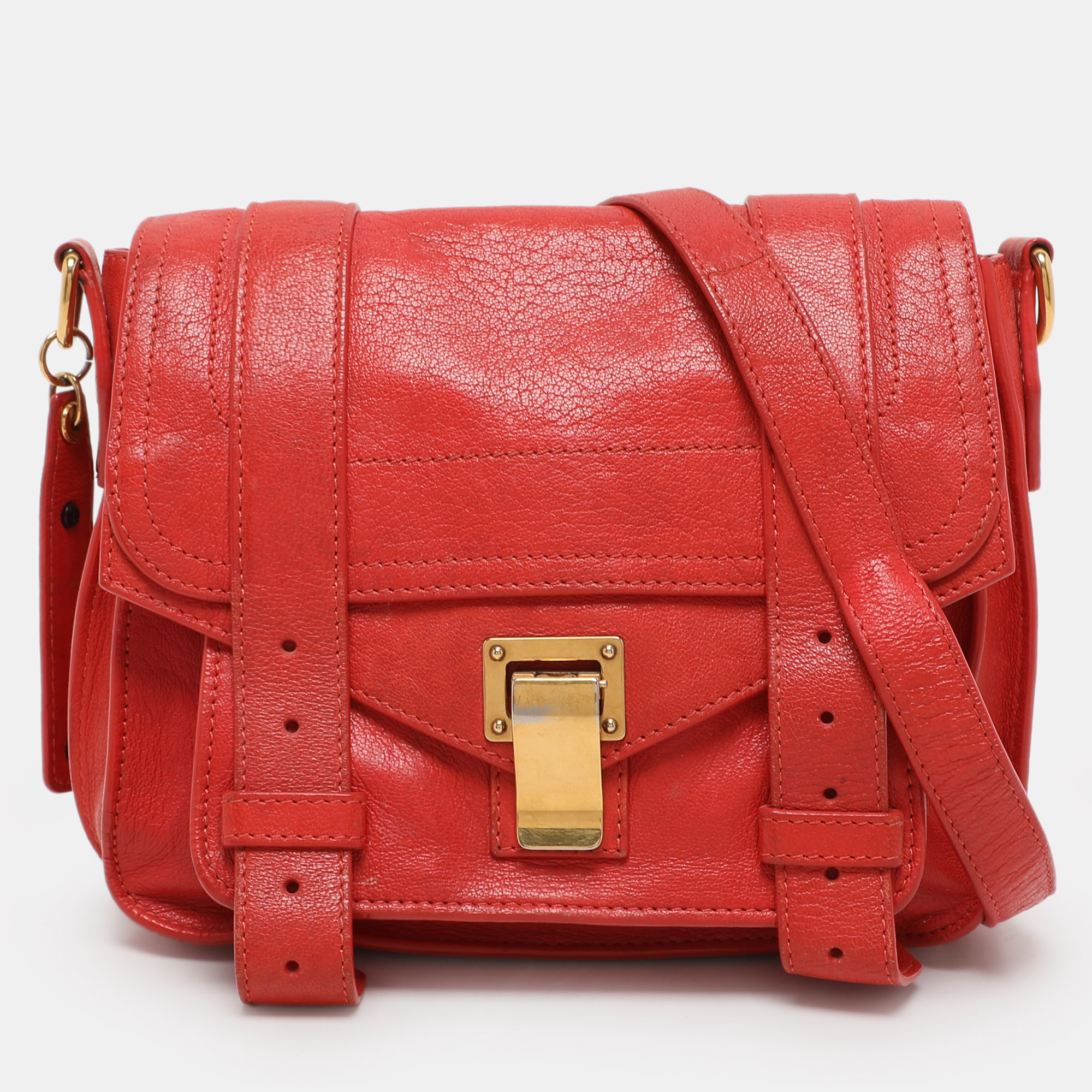 

Proenza Schouler Orange Leather PS1 Shoulder Bag