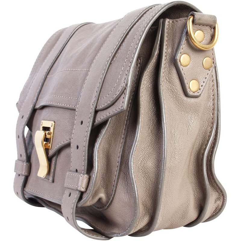

Proenza Schouler Grey Leather Mini PS1 Crossbody Shoulder Bag