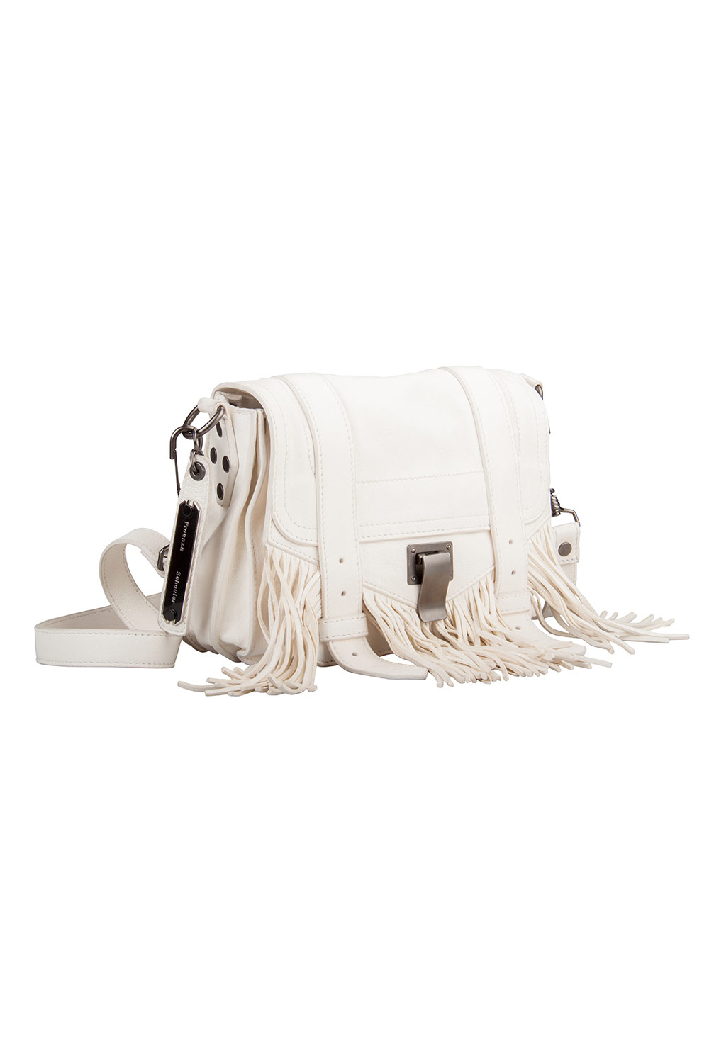 

Proenza Schouler White Leather PS1 Fringe Crossbody Bag