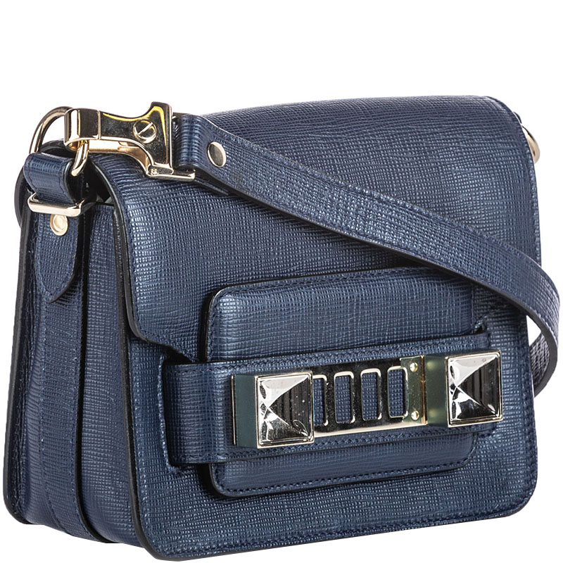 

Proenza Schouler Blue Leather PS11 Crossbody Bag