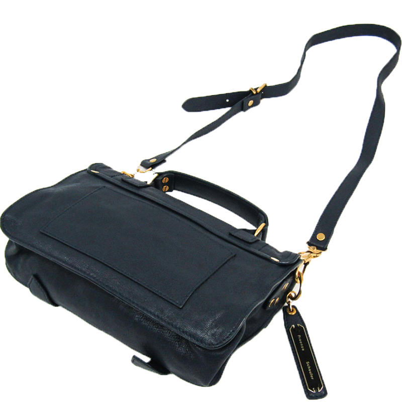 

Proenza Schouler Navy Leather PS1 Tiny Satchel Bag, Navy blue