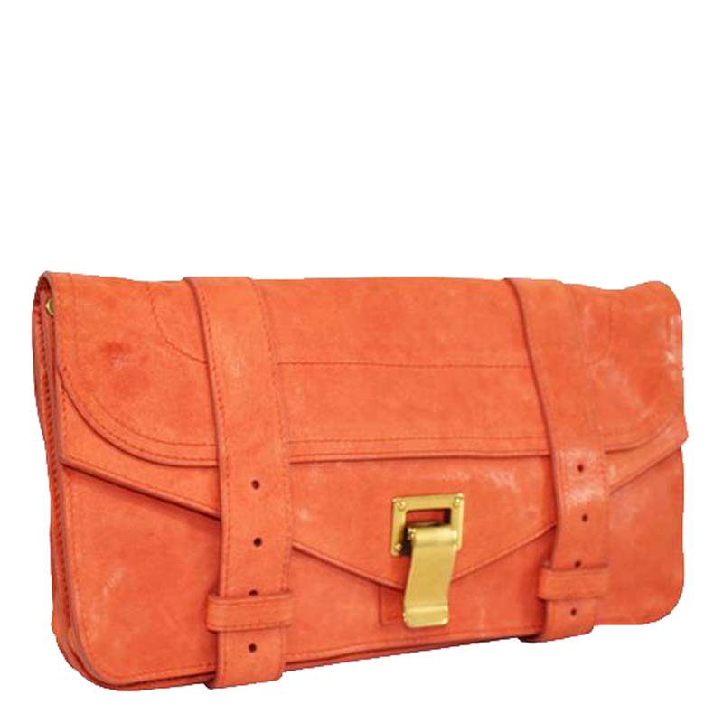 

Proenza Schouler Orange Leather PS1 Clutch