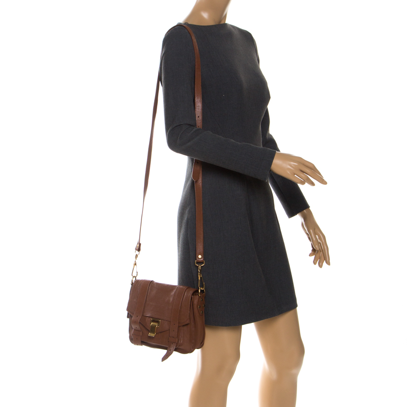 

Proenza Schouler Brown Leather PS1 Mini Shoulder Bag