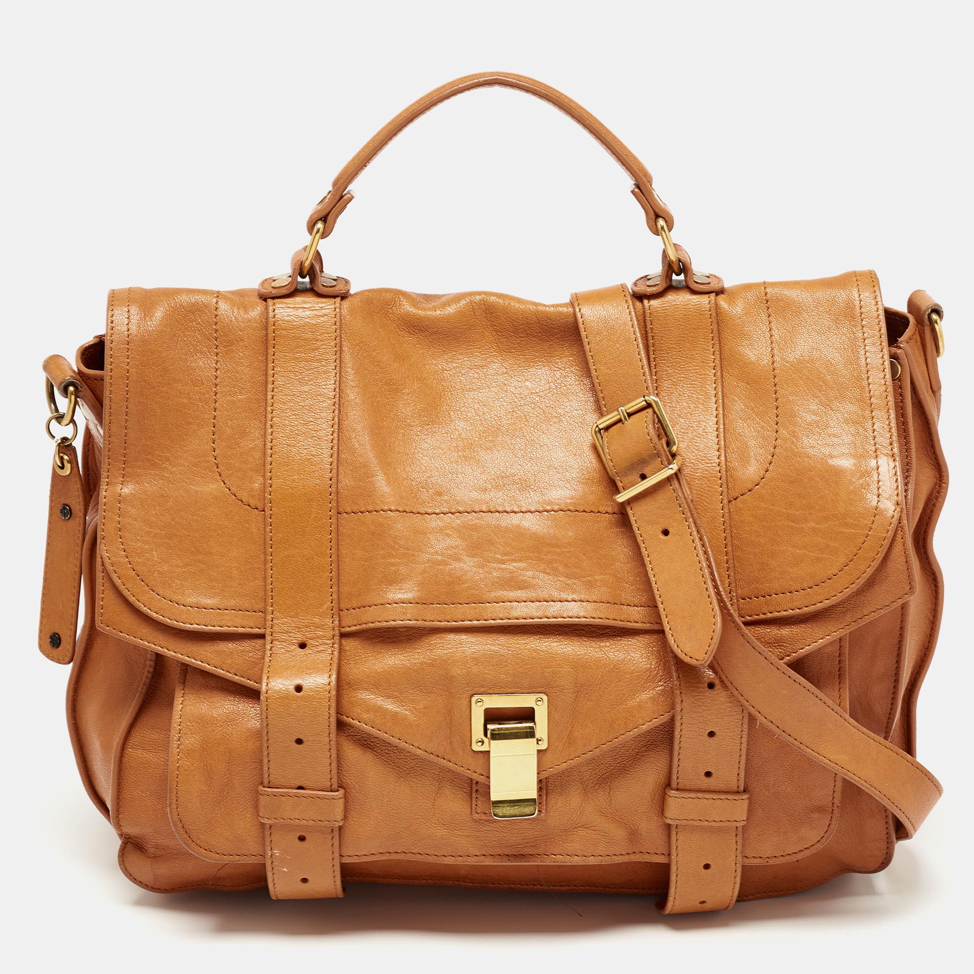 

Proenza Schouler Brown Leather  PS1 Top Handle Bag