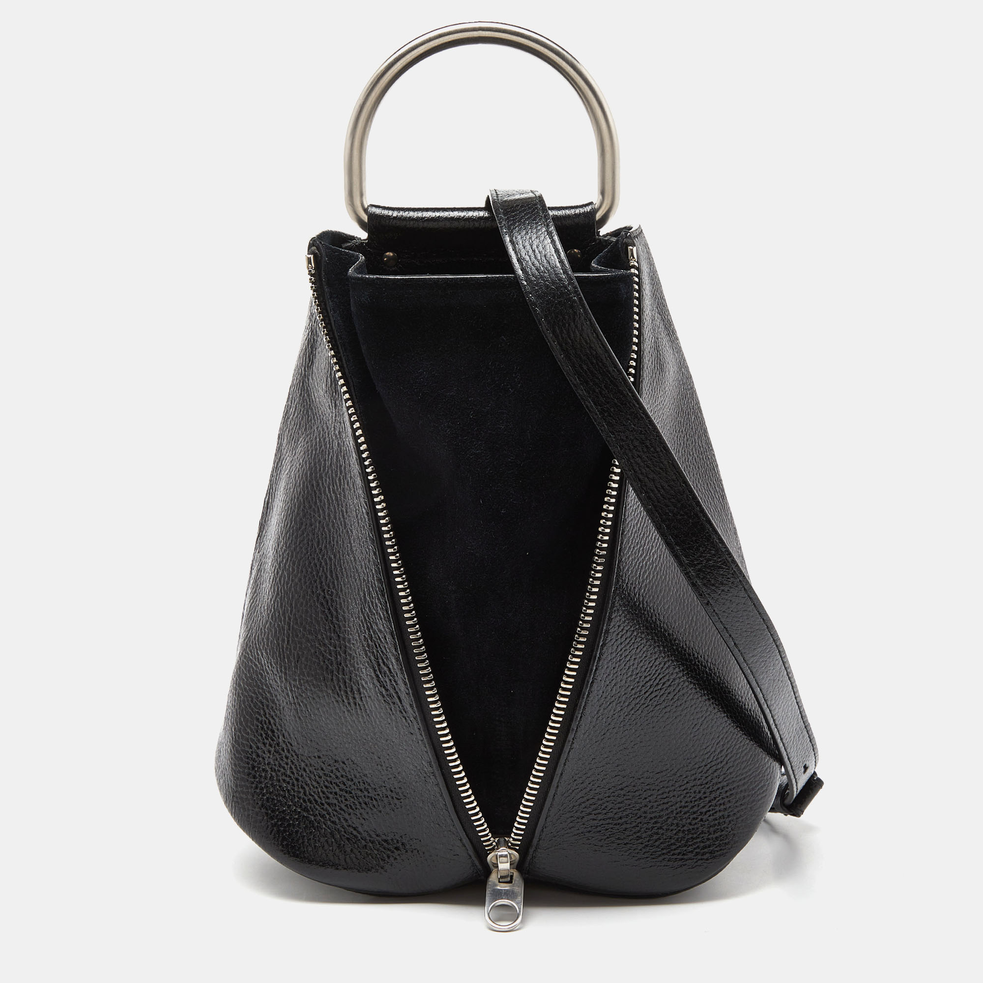 Pre-owned Proenza Schouler Black Vertical Zip Convertible Top Handle Bag