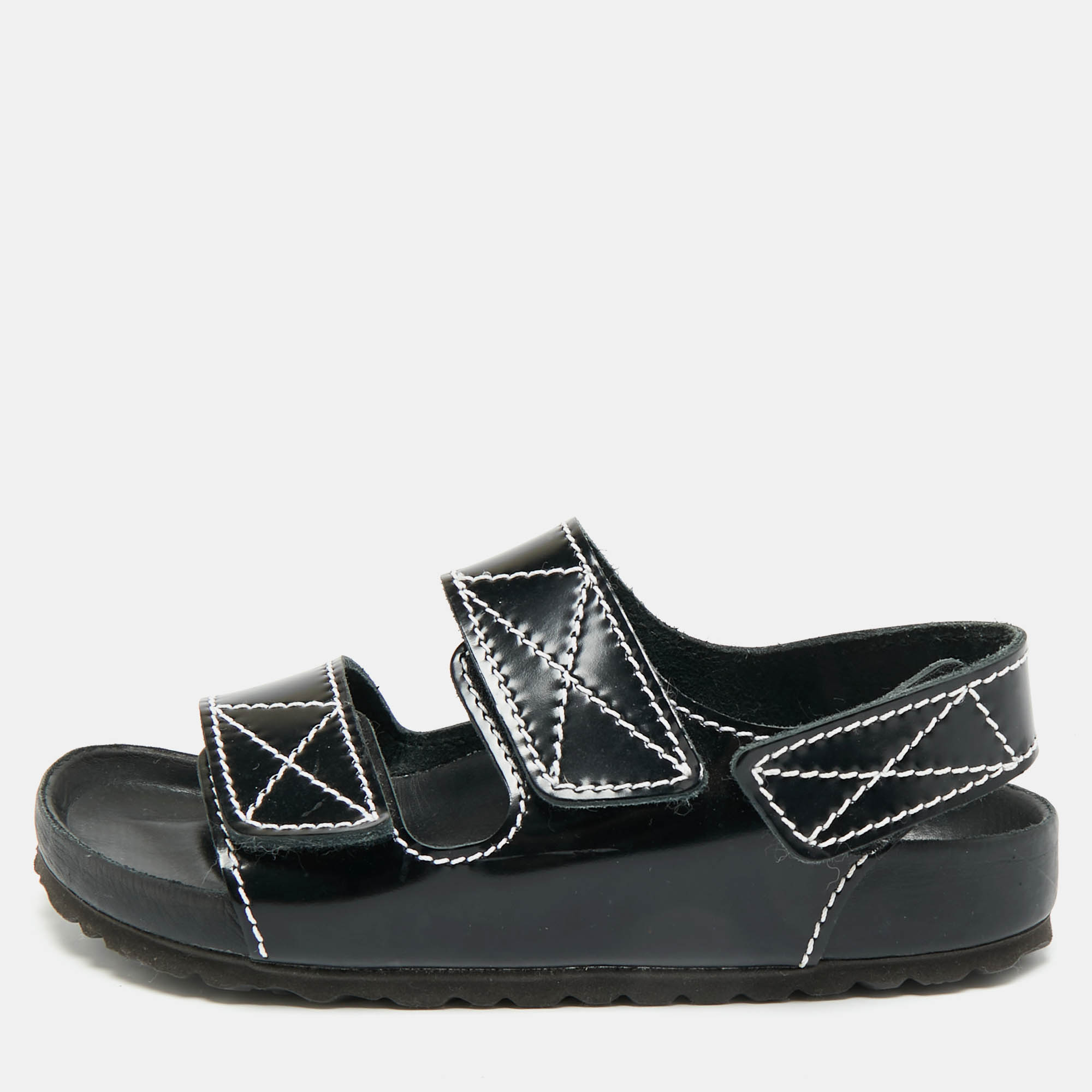 

Proenza Schouler x Birkinstock Size  Black Leather Flat Slingback Sandals