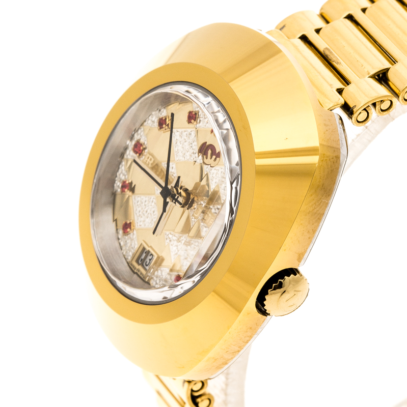 Rado Diastar Gold Plated Stainless Steel Women's Wristwatch 27 mm Rado ...