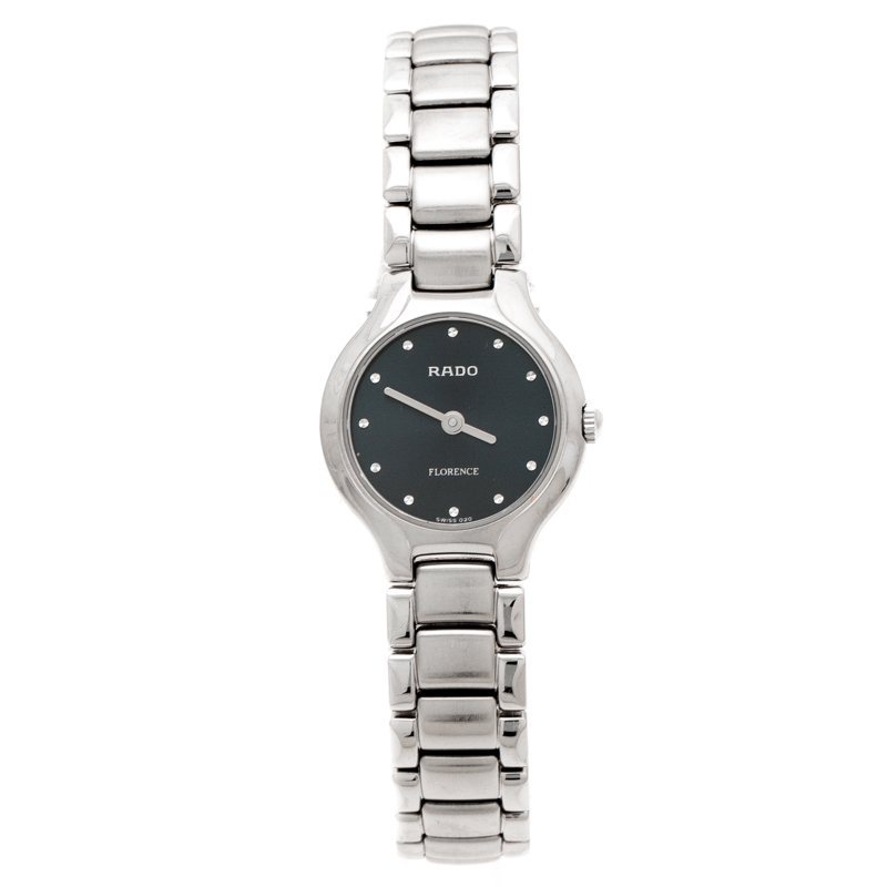 Pre Owned Rado Blue Stainless Steel Florence 322.3758.4 Women's Wristwatch 23 mm