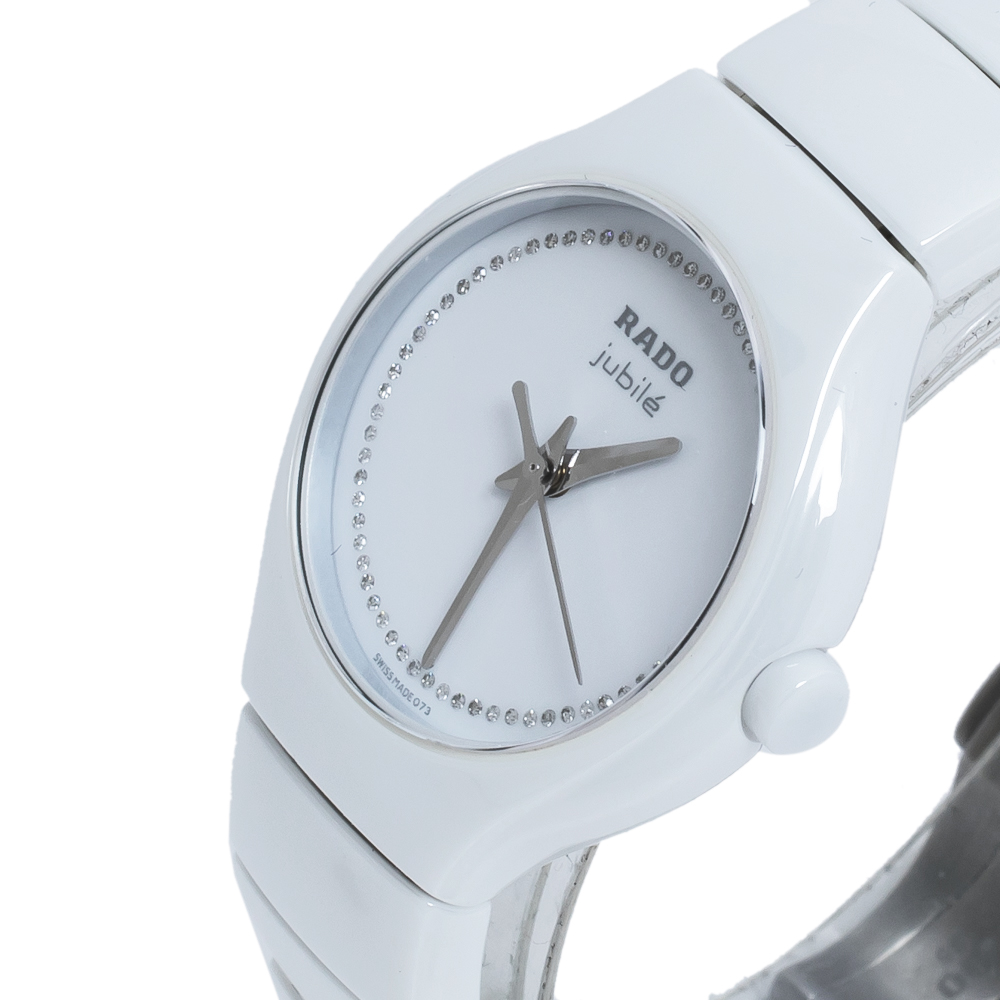 

Rado White Ceramic True Jubile R27696732 Women's Wristwatch