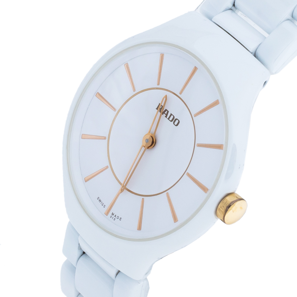 

Rado White Ceramic Titanium True Thinline R27958109 Women's Wristwatch