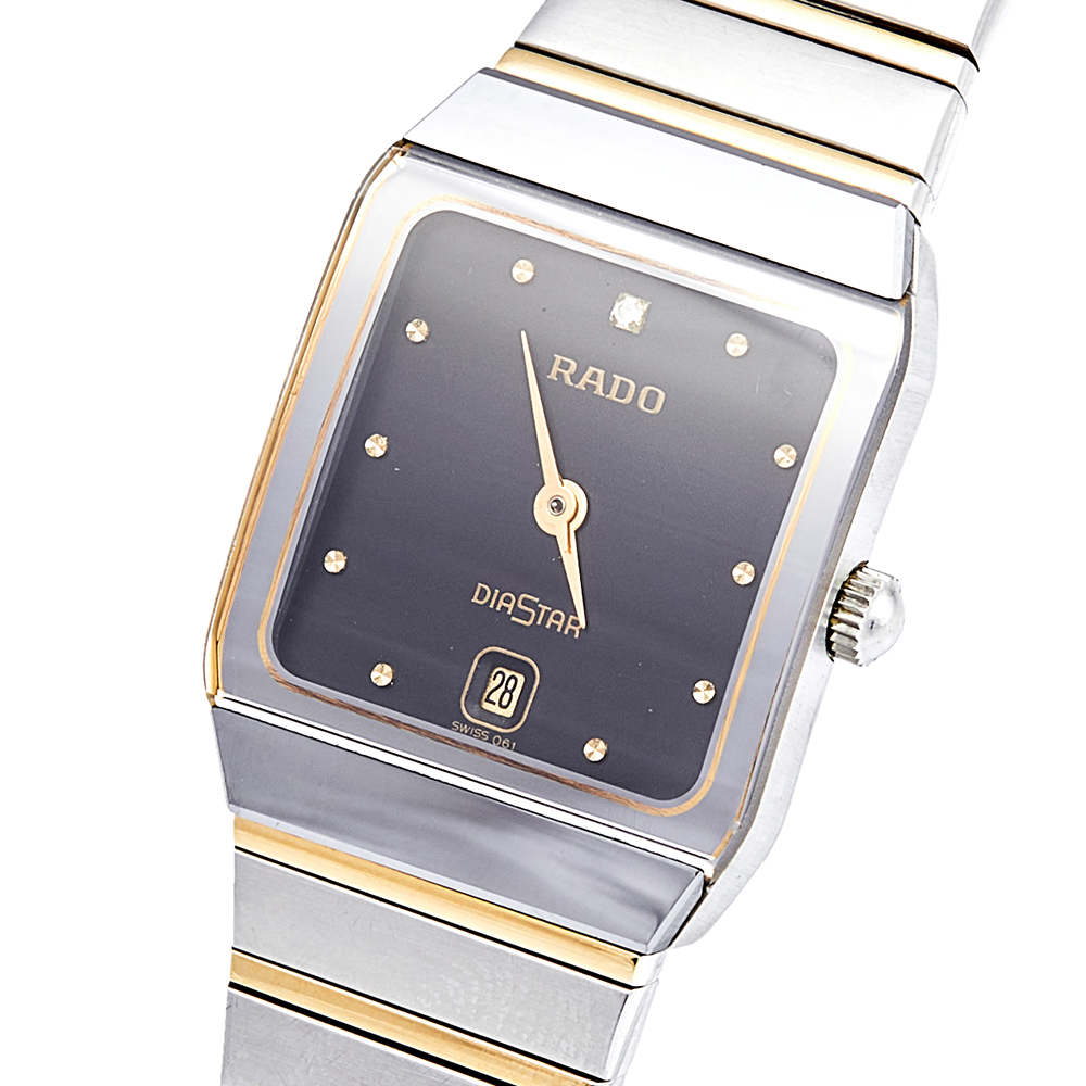 

Rado Black Tungsten Two Tone Stainless Steel Diastar Women's Wristwatch