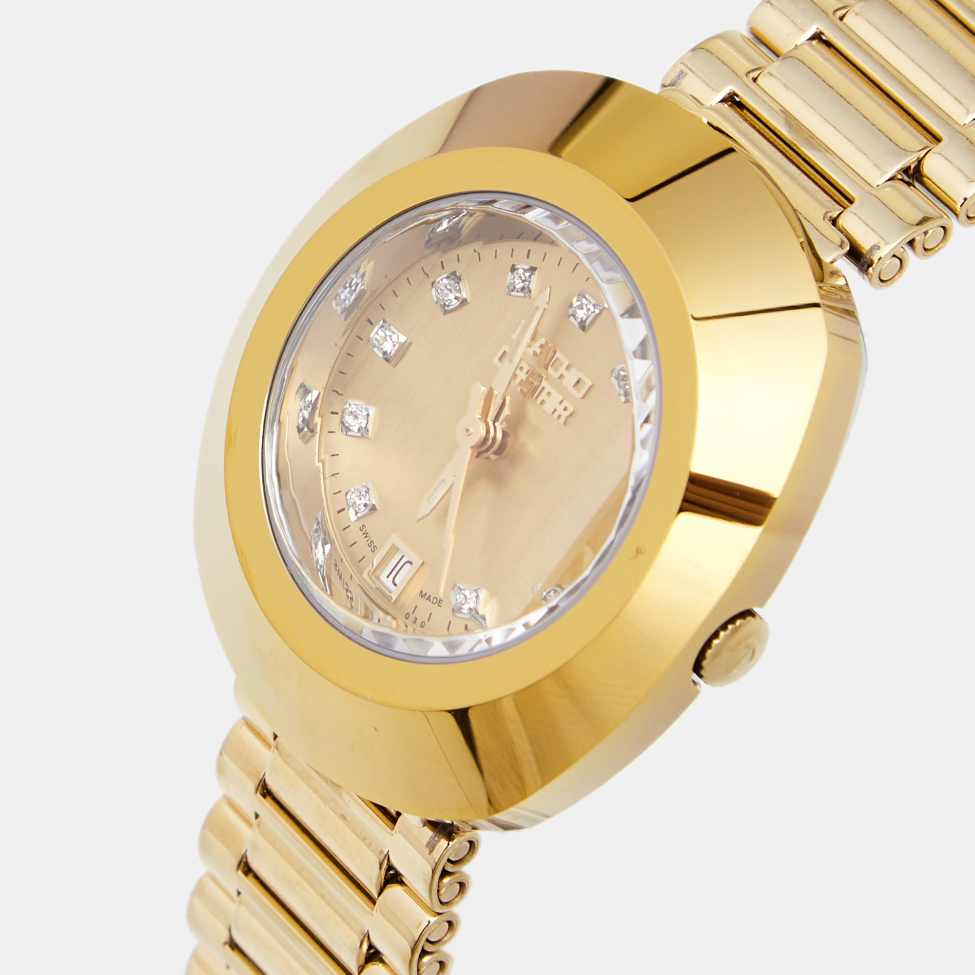 

Rado Yellow Gold Tone Metal Diastar R12306303 Women's Wristwatch