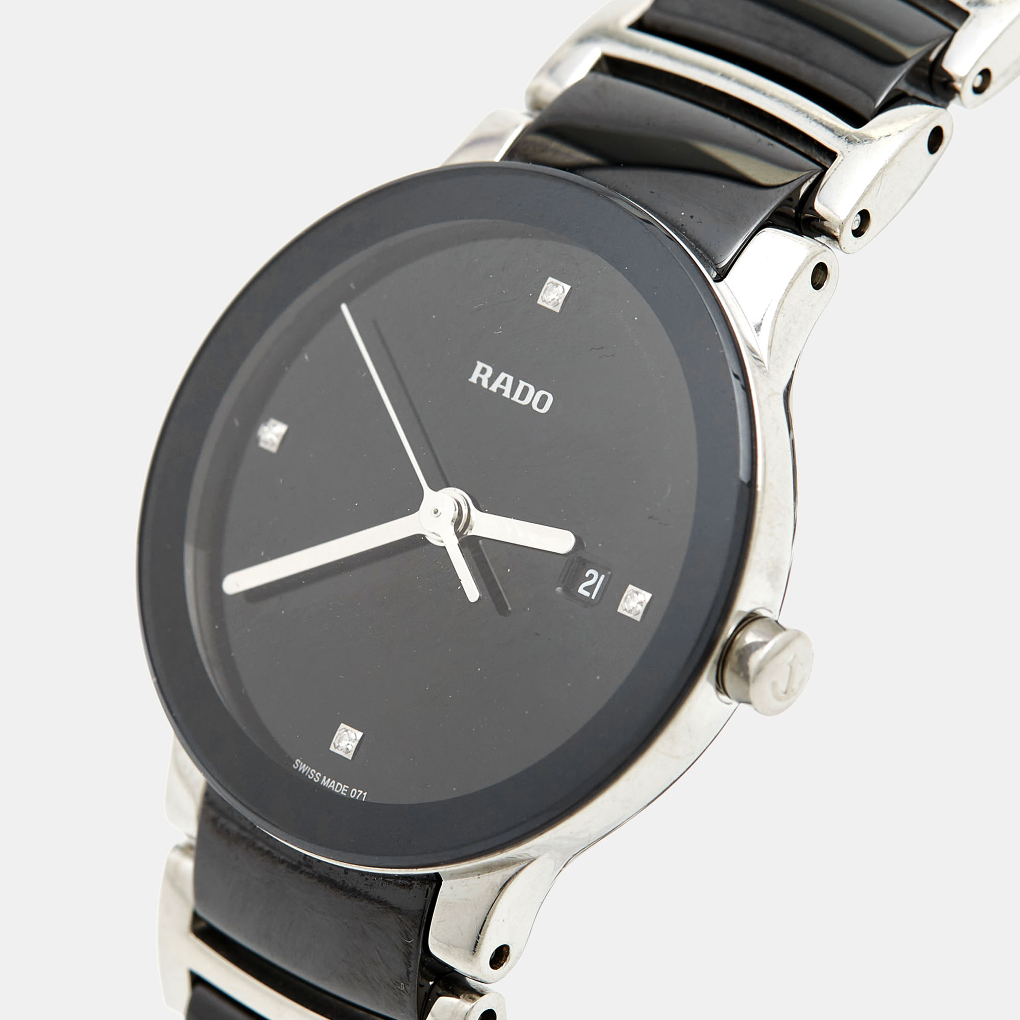 

Rado Black Diamond Ceramic Stainless Steel Centrix R30935712 Women's Wristwatch