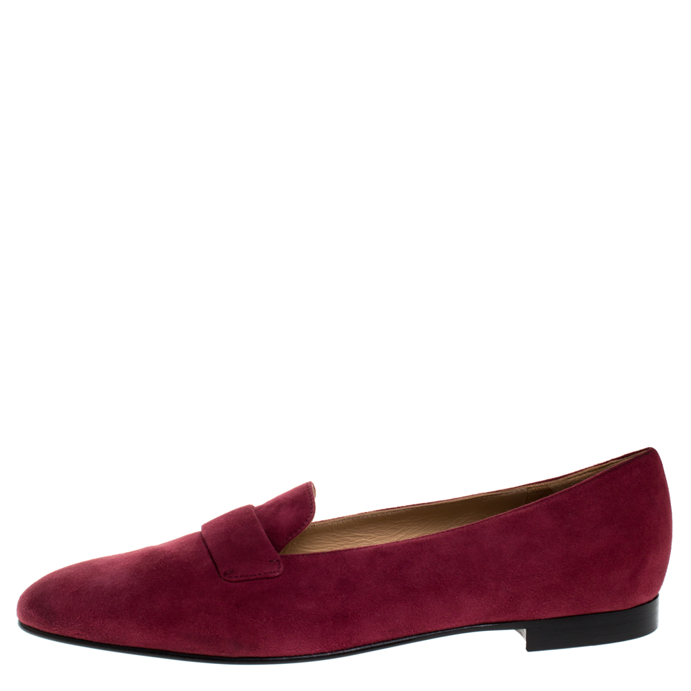 

Ralph Lauren Red Suede Slip On Flat Loafers Size