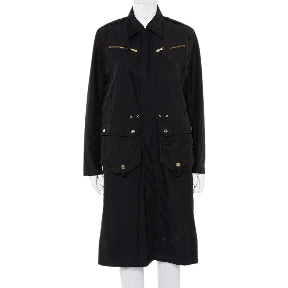 

Ralph Lauren Collection Black Synthetic Zip Front Utility Coat
