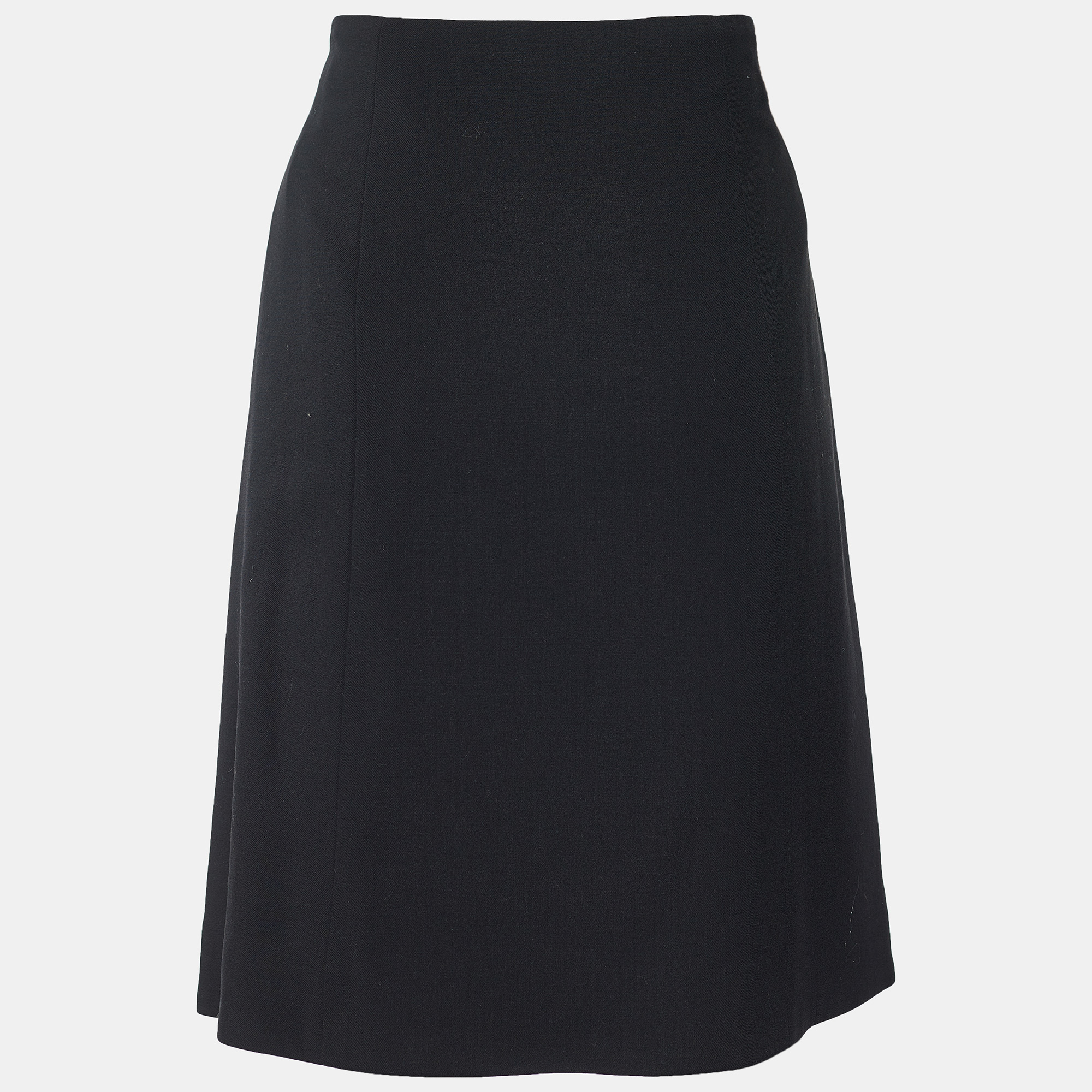 

Ralph Lauren Collection Black Wool A-Line Skirt