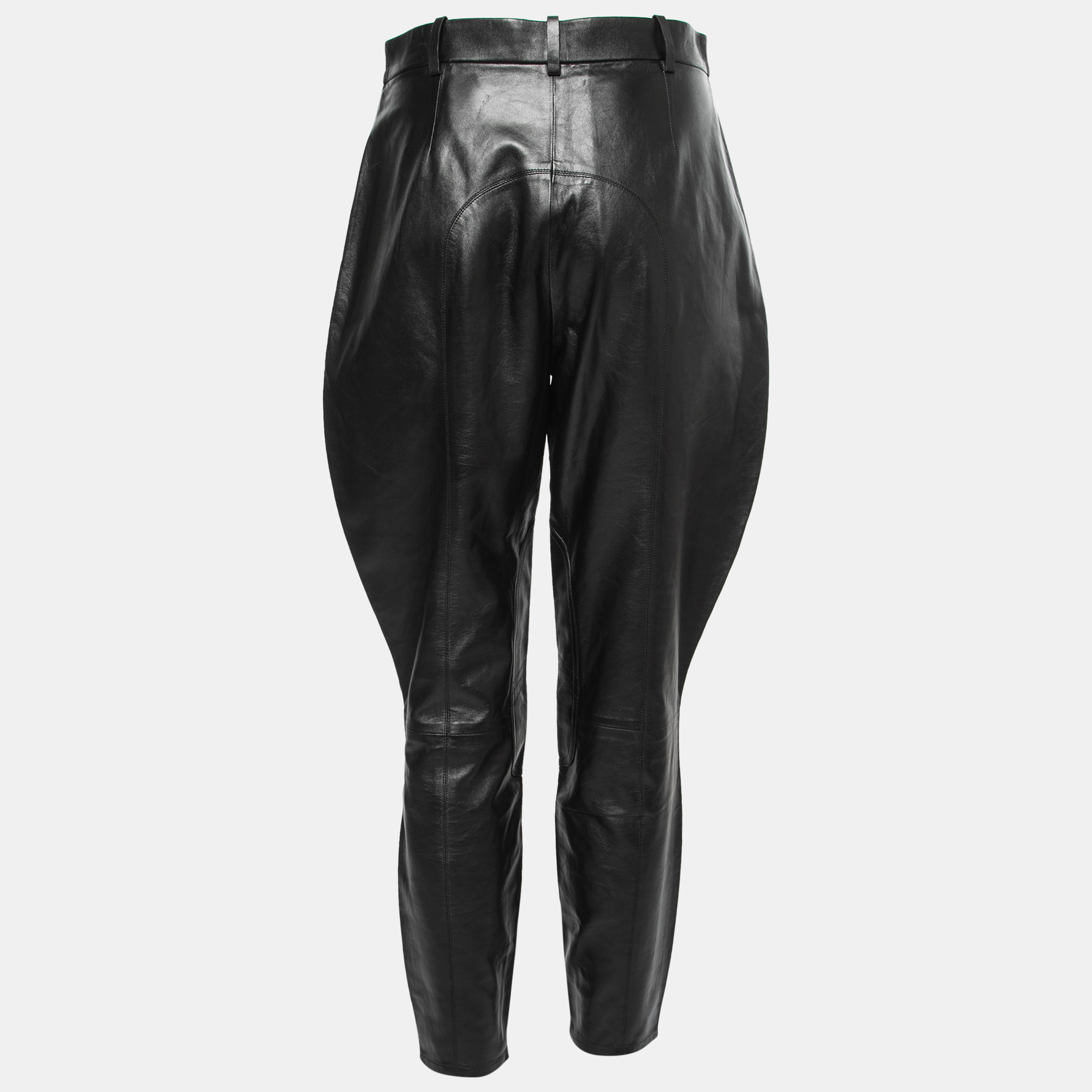 

Ralph Lauren Collection Leather Polo Trousers, Black