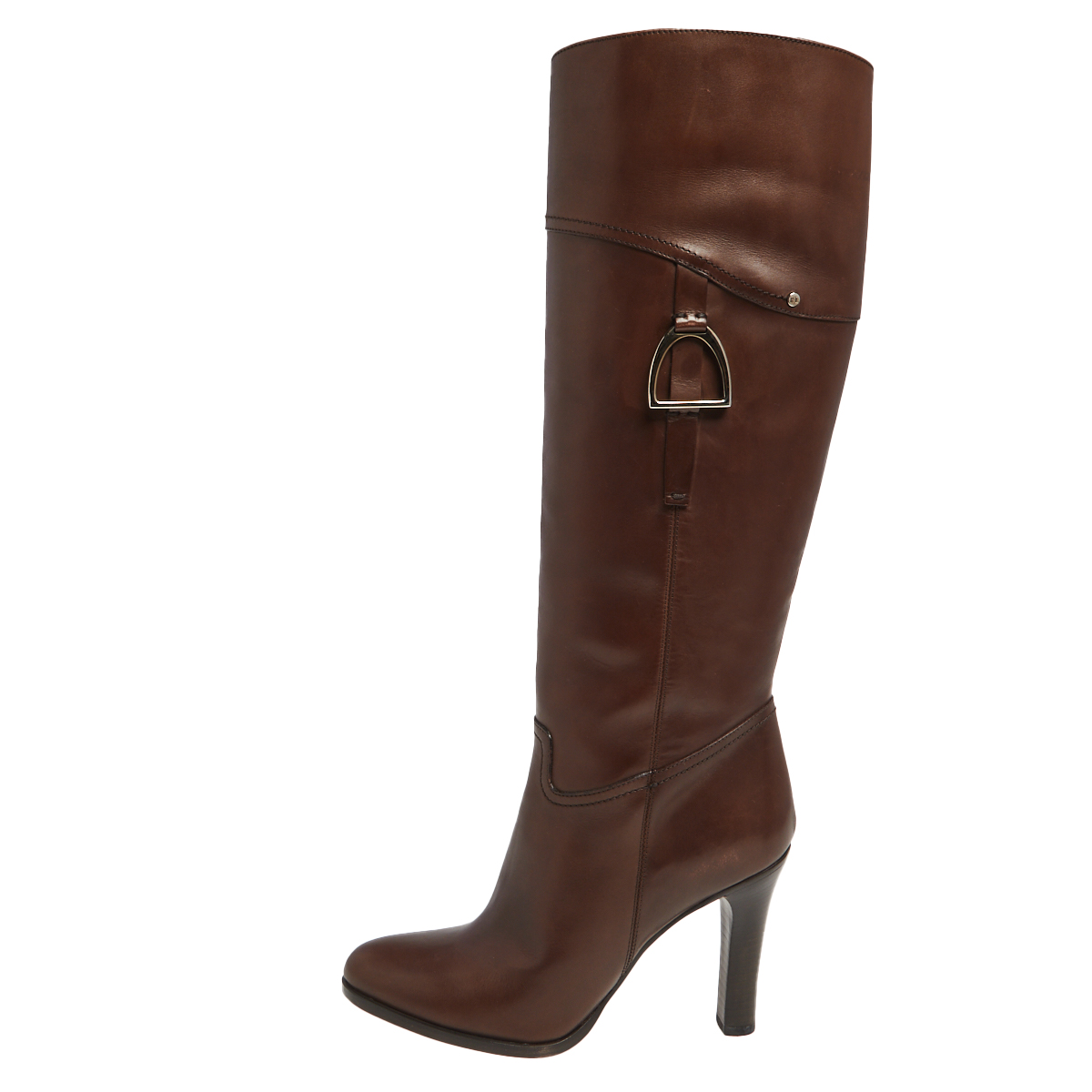 

Ralph Lauren Collection Brown Leather Knee Length Boots Size