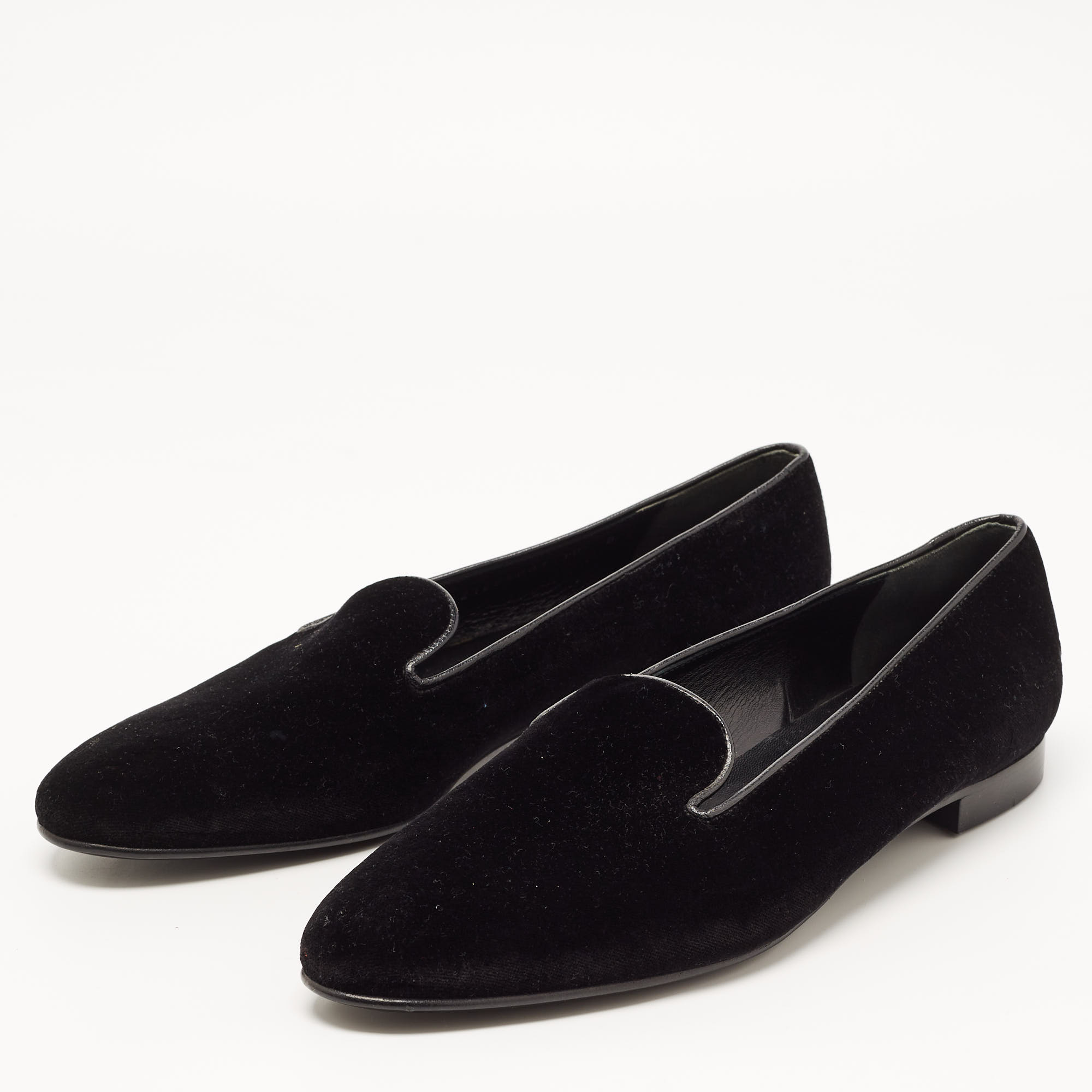 

Ralph Lauren Collection Black Velvet Smoking Slippers Size