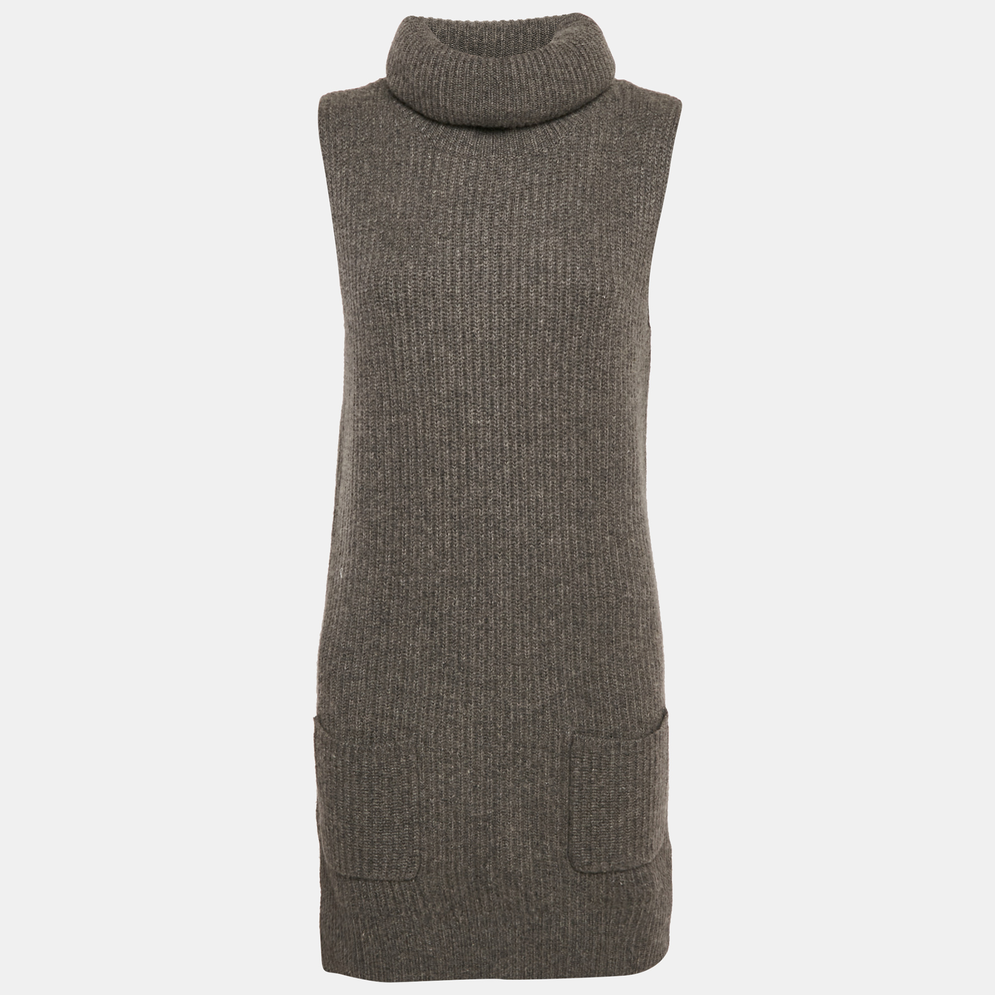 

Ralph Lauren Grey Mélange Wool Turtle Neck Sweater Dress M