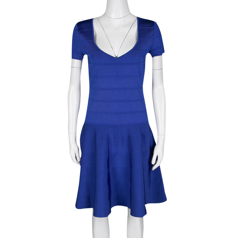 

Ralph Lauren Sapphire Blue Short Sleeve Bandage Skater Dress
