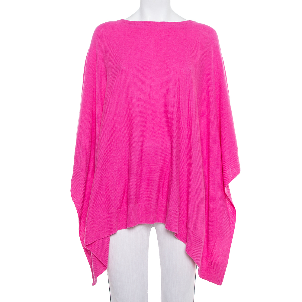 Pre-owned Ralph Lauren Pink Cashmere Poncho Xs