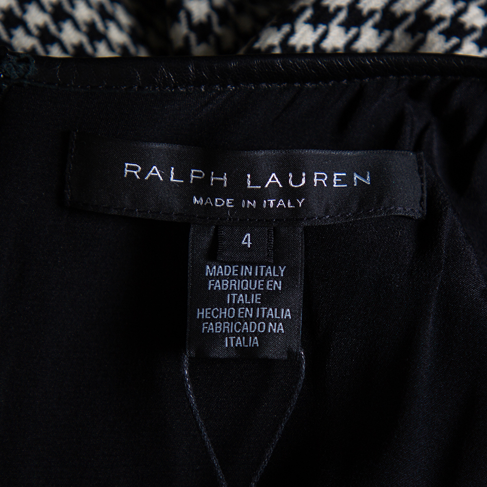 Ralph Lauren Monochrome Houndstooth Merino Wool Lexi Dress, Black - buy ...