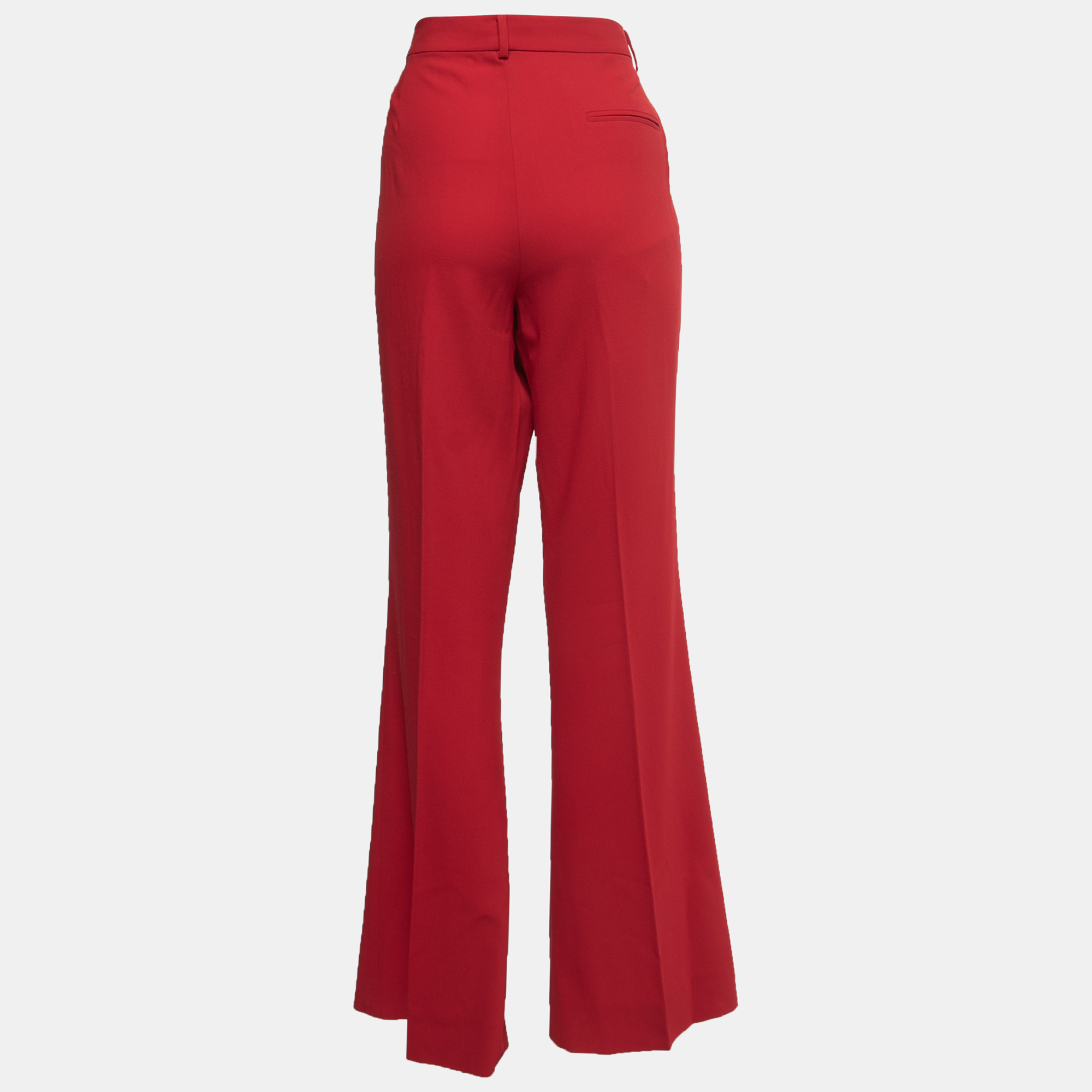 

Ralph Lauren Red Wool Straight Leg Trousers